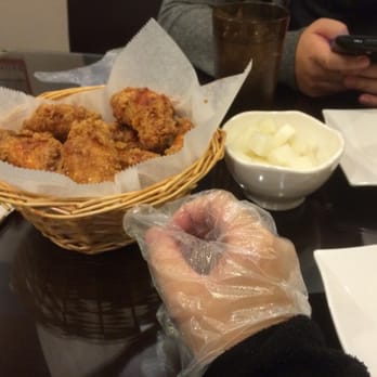 Don Chicken - Chicken and radish. We got gloves too which I guess was nice. - Chicken Wings Near Me - Palisades Park, New Jersey