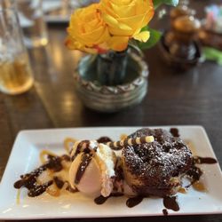 The Bistro at the Everett Hotel - Chocolate bread pudding.