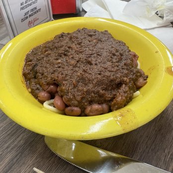 Chili John's - Chili and beans over spaghetti - American Near Me - Burbank, California Chili John's - Chili and beans over spaghetti - American Near Me - Burbank, California
