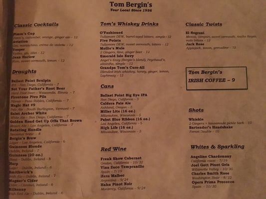 Menu photo 6 Tom Bergin's Los Angeles, CA Menu photo 6 Tom Bergin's Los Angeles, CA