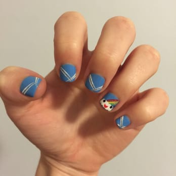City Nails - Happy cloud and rainbow nail design. Thanks again, Michelle! :) - Nail Salons Near Me - Somerville, Massachusetts