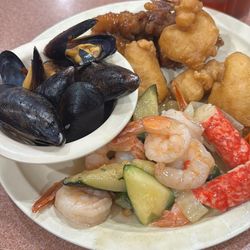 Mandarin House - A plate from the buffet bar.