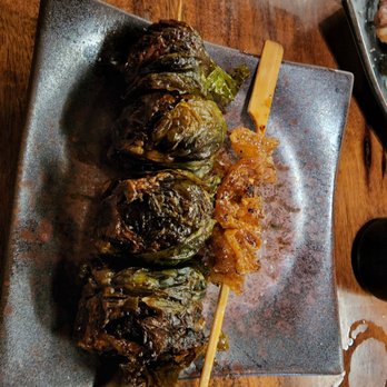 Susuru - Chicken skin and brussel sprouts - Izakaya Near Me - Orlando, Florida
