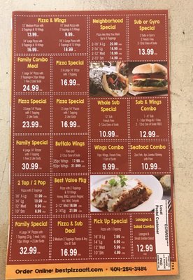 Menu photo 2 Best Pizza Pasta and Wings Atlanta, GA