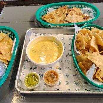 The Taco Stand - Barbacoa Supreme burrito $9.99 (yum!) and shrimp quesadilla $11.99 (pretty good). Addicting chips & queso $4.99 - Tacos Near Me - Houston, Texas