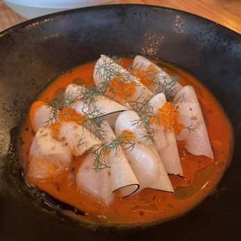 Elementary - Scallop Crudo - New American Near Me - Austin, Texas Elementary - Scallop Crudo - New American Near Me - Austin, Texas