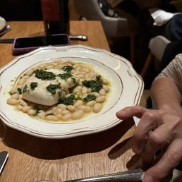 Halibut with white beans Halibut with white beans