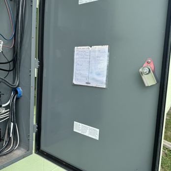 Paul Richard Electric - Damaged panel front cover, demo and installed new panel the same day - Electricians Near Me - Houston, Texas Paul Richard Electric - Damaged panel front cover, demo and installed new panel the same day - Electricians Near Me - Houston, Texas