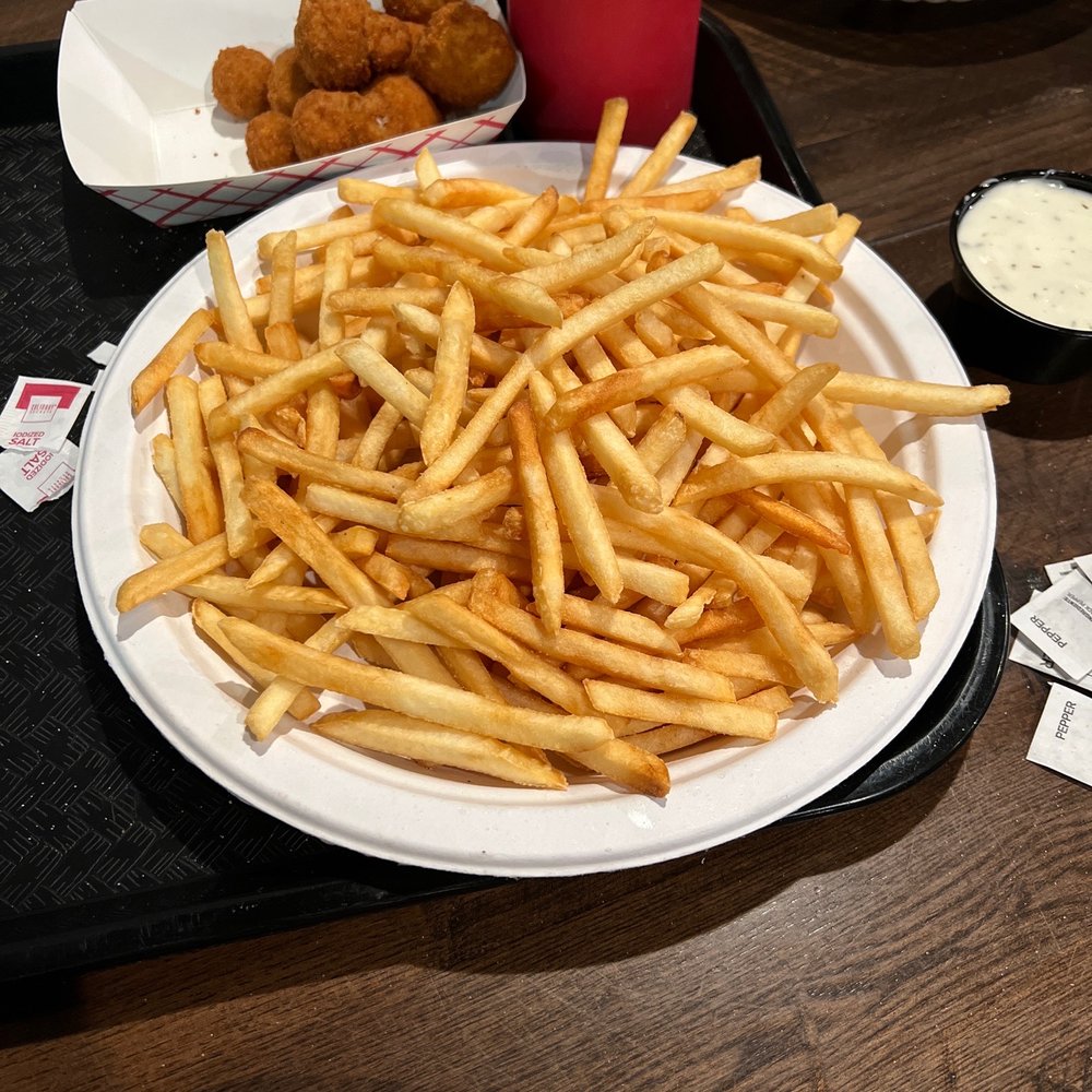 Bella's Roast Beef - Large Fries and small battered mushrooms - Pizza Near Me - North Andover, Massachusetts Bella's Roast Beef - Large Fries and small battered mushrooms - Pizza Near Me - North Andover, Massachusetts