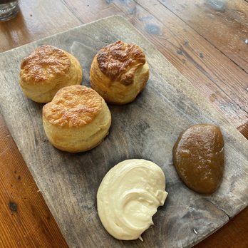 Manuela - Cream Biscuits, Steen's Butter, Apple Butter - New American Near Me - Los Angeles, California Manuela - Cream Biscuits, Steen's Butter, Apple Butter - New American Near Me - Los Angeles, California