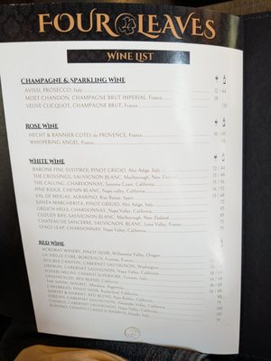 Menu photo 7 Four Leaves Park Ridge, NJ