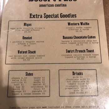 Desert Pass - Menu extras - Lounges Near Me - El Paso, Texas Desert Pass - Menu extras - Lounges Near Me - El Paso, Texas