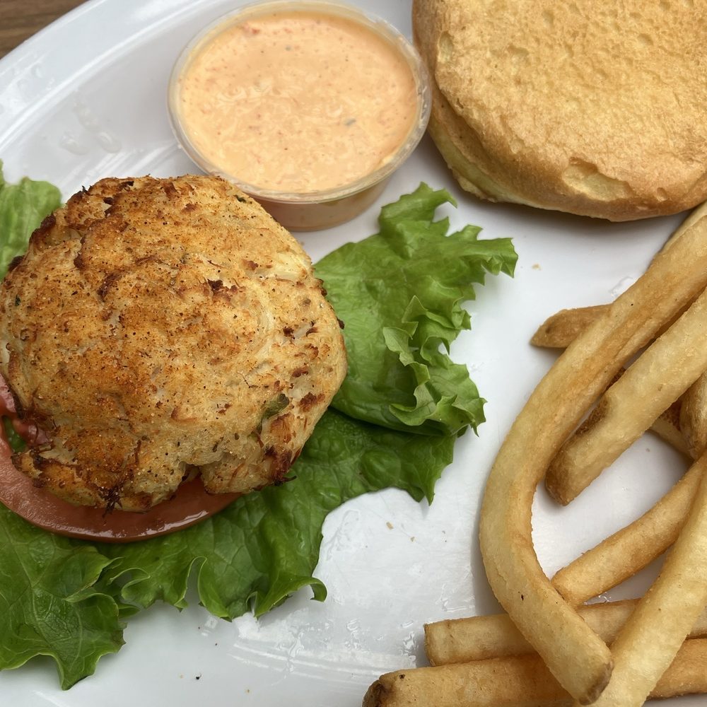 Chix on the Beach - Crab Cake Sandwich - Seafood Near Me - Virginia Beach, Virginia Chix on the Beach - Crab Cake Sandwich - Seafood Near Me - Virginia Beach, Virginia
