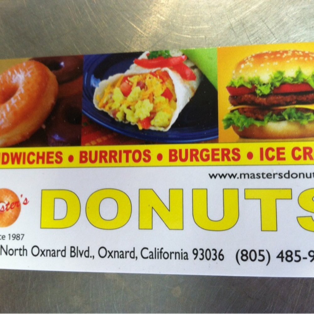 Master's Donuts - Business card - Bakeries Near Me - Oxnard, California