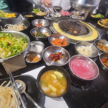 Cow Wow Korean BBQ - Cow wow combo for 4 in all its glory - Korean Near Me - Suwanee, Georgia