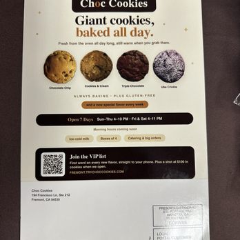 Choc Cookies - Desserts Near Me - Fremont, California Choc Cookies - Desserts Near Me - Fremont, California