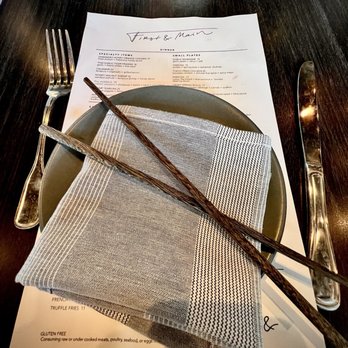First & Main - Place setting - Cocktail Bars Near Me - Turlock, California