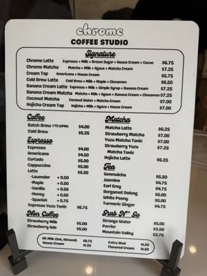 Menu photo 1 Chrome Coffee Studio Torrance, CA Menu photo 1 Chrome Coffee Studio Torrance, CA