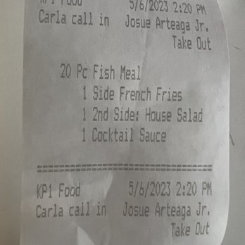 Catfish Station - Receipt - Cajun/Creole Near Me - Katy, Texas