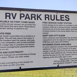 Free Levelland City Campground - Rules 2024