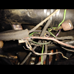 Kickaz Cycles - And last time they took off my tank they pinched wires between the tank and the frame and burned up all my handlebar control wiring harness