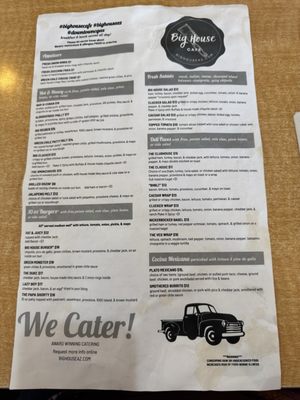Menu photo 3 Big House Cafe Casa Grande, AZ Menu photo 3 Big House Cafe Casa Grande, AZ