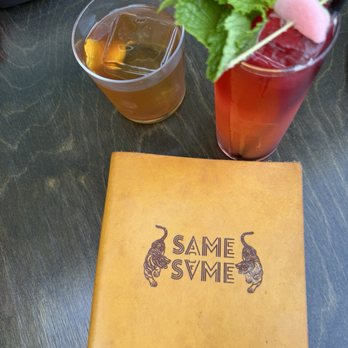 Same Same - Smaller drink is a gin drink and the taller one is tequila. - Cocktail Bars Near Me - Carlsbad, California Same Same - Smaller drink is a gin drink and the taller one is tequila. - Cocktail Bars Near Me - Carlsbad, California