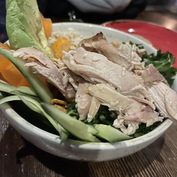 Park Distillery - Healthy chicken salad- spicy sauce on it caution - Canadian (New) Near Me - Banff, Alberta