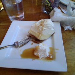 Key lime pie. Good flavor, rich, maybe a little too sweet but otherwise we'll made. Fluffy with good texture.