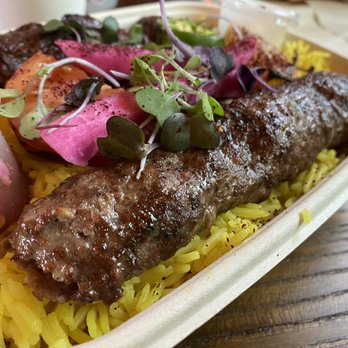 Mazra - Double Kebab Plate - Mediterranean Near Me - San Bruno, California Mazra - Double Kebab Plate - Mediterranean Near Me - San Bruno, California