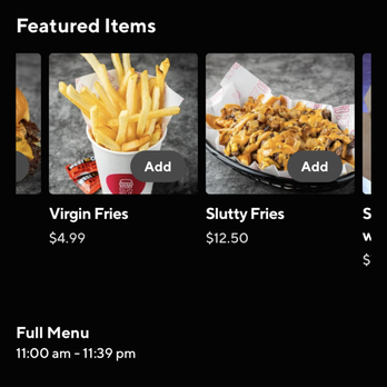 BunSlut - Price on their website....regular fries 4.99 - Burgers Near Me - Houston, Texas