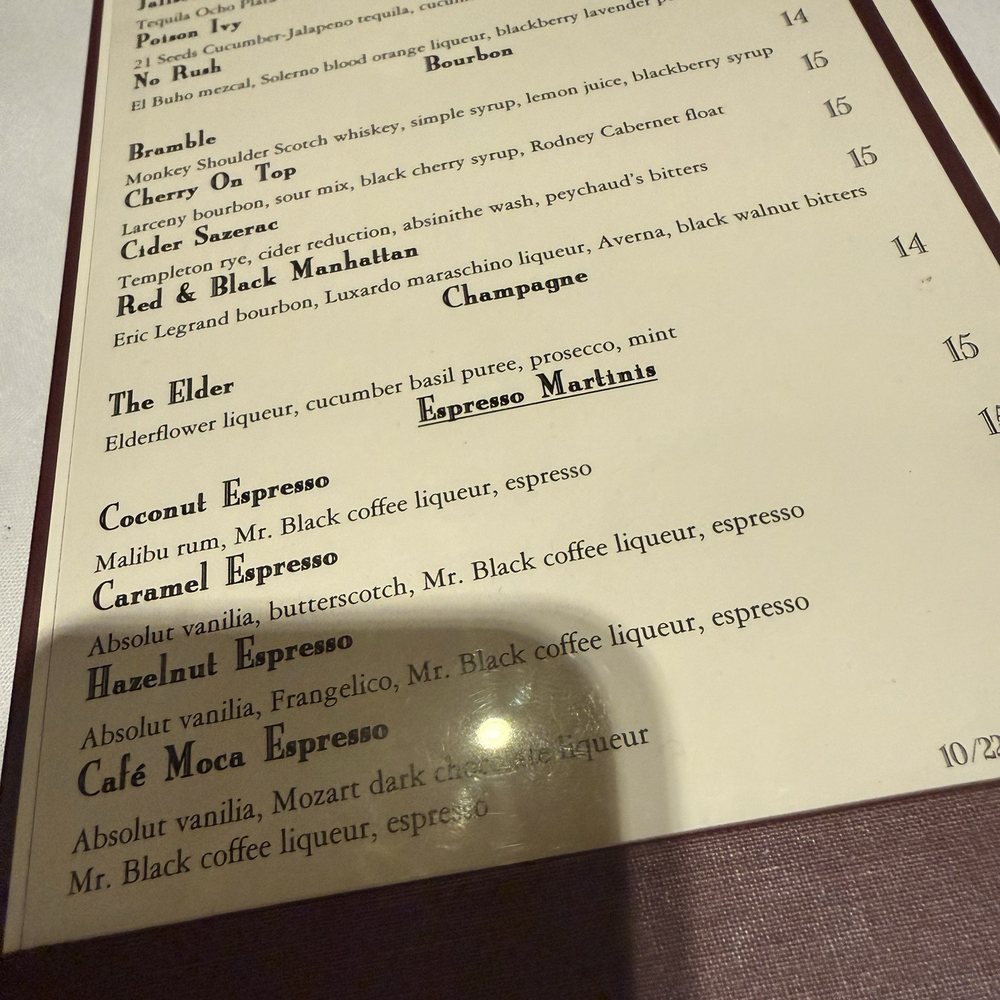 Awesome espresso martinis!!