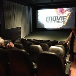Roslyn Theater - Comfy black leather seating.