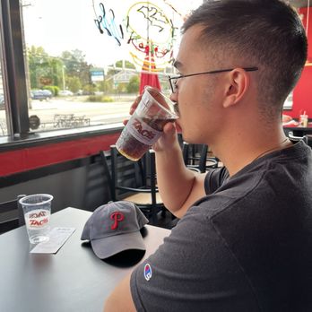 Zac's Hamburgers - Drinks are Pepsi products & tea, free refills while seated inside. - Burgers Near Me - Folsom, Pennsylvania Zac's Hamburgers - Drinks are Pepsi products & tea, free refills while seated inside. - Burgers Near Me - Folsom, Pennsylvania