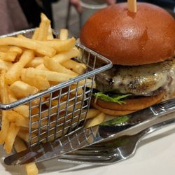 Food Lab - Bone Marrow Burger with a side of fries - amazing!