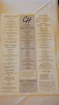 Menu photo 8 Chart House Redondo Beach, CA