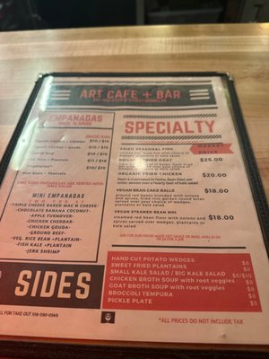 Menu photo 3 Art Cafe + Bar Brooklyn, NY