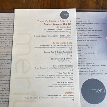 Meril - Menu - New American Near Me - New Orleans, Louisiana