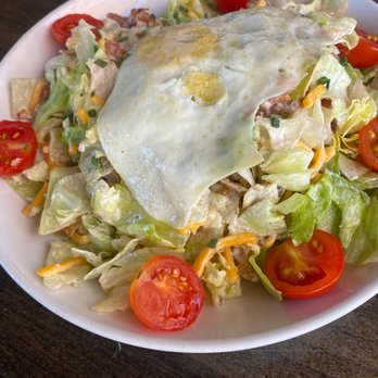 The Porch - Mason Chopped Salad with an egg - Sports Bars Near Me - Phoenix, Arizona The Porch - Mason Chopped Salad with an egg - Sports Bars Near Me - Phoenix, Arizona