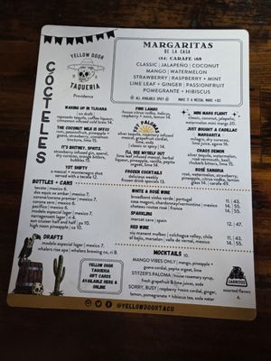 Menu photo 8 Yellow Door Taqueria Providence, RI