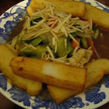 Thien Long - Pho Ap Chao Do Bien Don [crispy noodle rice cake w/ seafood]. Ordered to go. - Vietnamese Near Me - San Jose, California