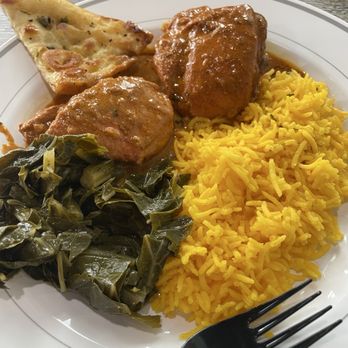 Koko+Rae Caribbean Kitchen - Butter chicken and tiki Marsala with collard greens and rice. - Caribbean Near Me - Louisville, Kentucky Koko+Rae Caribbean Kitchen - Butter chicken and tiki Marsala with collard greens and rice. - Caribbean Near Me - Louisville, Kentucky