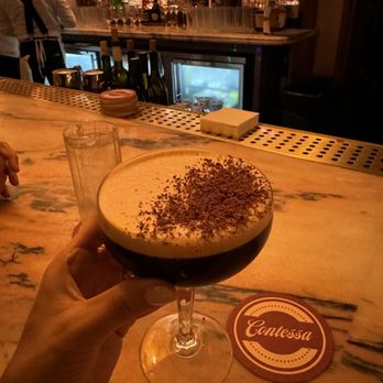 Contessa Miami - Espresso martini with shaved chocolate - Italian Near Me - Miami, Florida Contessa Miami - Espresso martini with shaved chocolate - Italian Near Me - Miami, Florida