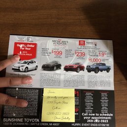 The flyer that they send me, they have sent me this before and letters in the past. The flyer that they send me, they have sent me this before and letters in the past.