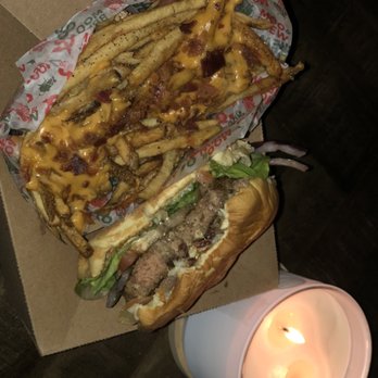 Moo & Brew - Burger and bacon cheeseburger fry basket - Beer Bar Near Me - Charlotte, North Carolina