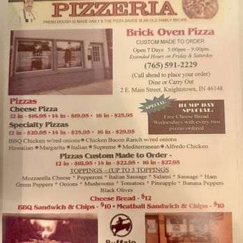 Marko's Brickoven Pizzeria - Menu - Pizza Near Me - Knightstown, Indiana Marko's Brickoven Pizzeria - Menu - Pizza Near Me - Knightstown, Indiana