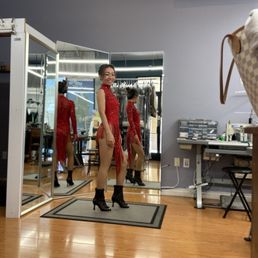 Custom tailored red performance dance dress Custom tailored red performance dance dress