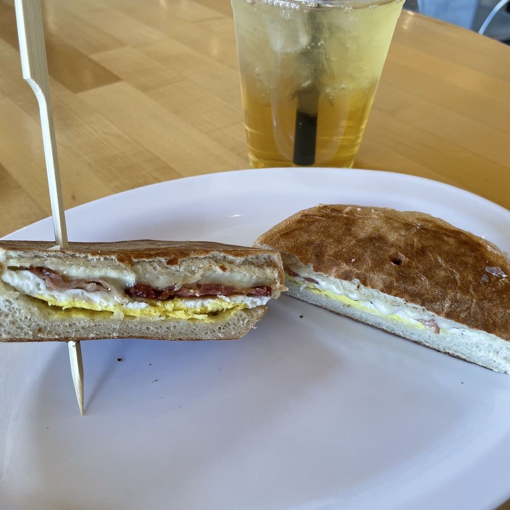 Commons Coffeehouse - Single breakfast sandwich with bacon.  Very tasty! - Coffee & Tea Near Me - Gilbert, Arizona