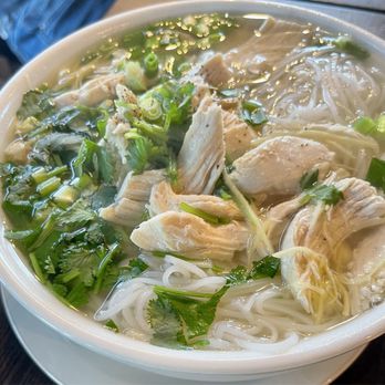 La Dalat - Vietnamese Cuisine - Chicken Noodle Soup - Phở Gà - Poached chicken with rice noodles, scallion, cilantro in ginger-chicken broth with bean sprouts, Thai basil - Vietnamese Near Me - Temple, Texas La Dalat - Vietnamese Cuisine - Chicken Noodle Soup - Phở Gà - Poached chicken with rice noodles, scallion, cilantro in ginger-chicken broth with bean sprouts, Thai basil - Vietnamese Near Me - Temple, Texas