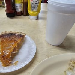 Jones Kitchen - Sweet potato pie and water